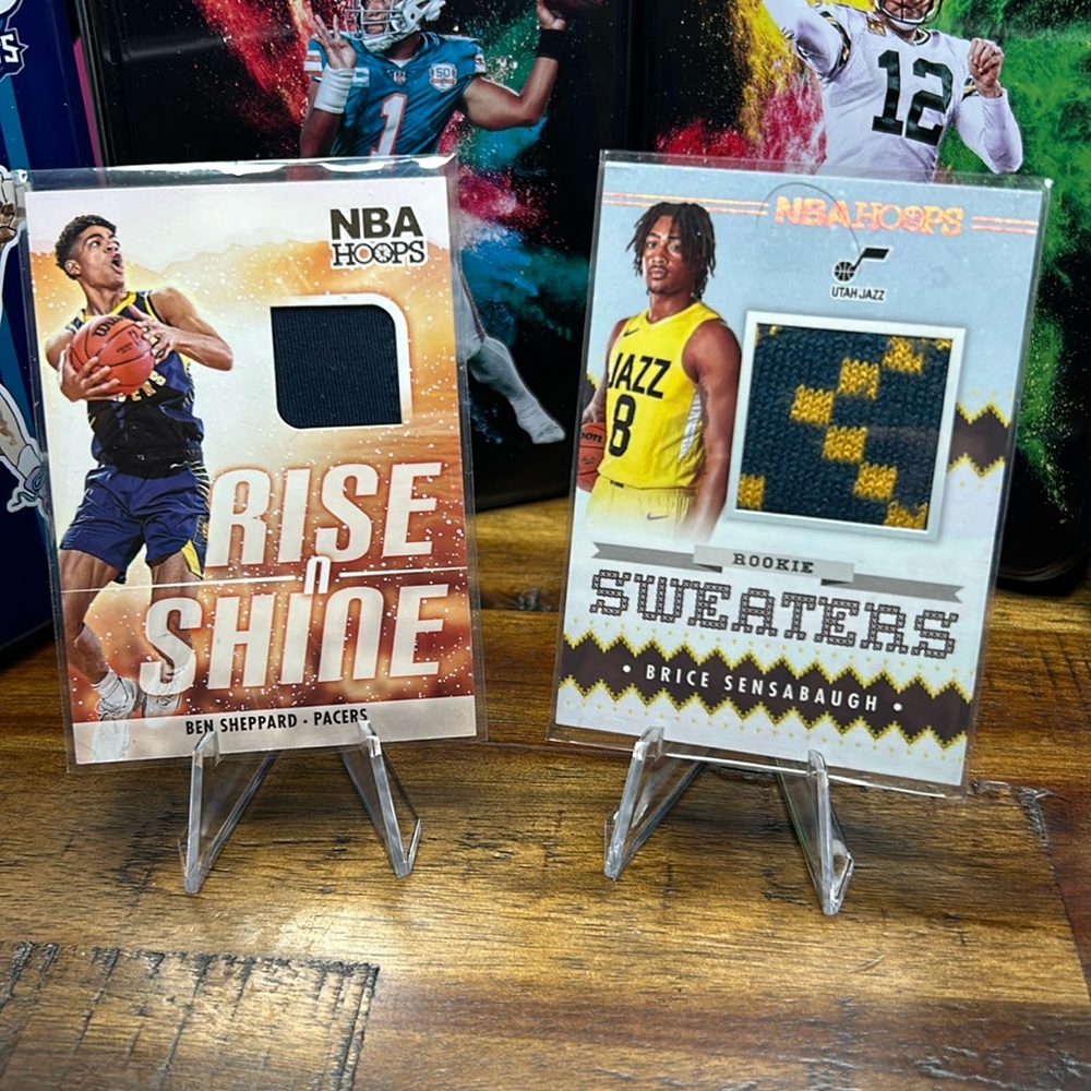 Ben Sheppard,Brice Sensabaugh relic patches.